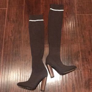 Over the knee sock boots - dark green